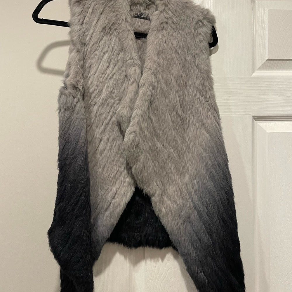 Lyla and luxe fur ombré vest